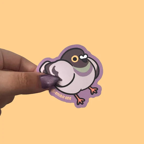 Sitting Pigeon Vinyl Sticker