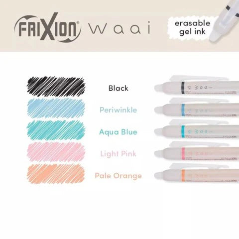 Pilot FriXion Waai Erasable 0.5mm Gel Pen - 5 Pack