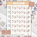 Badminton Planner Sticker Sheet