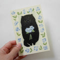 4legs Postcard - Black Cat
