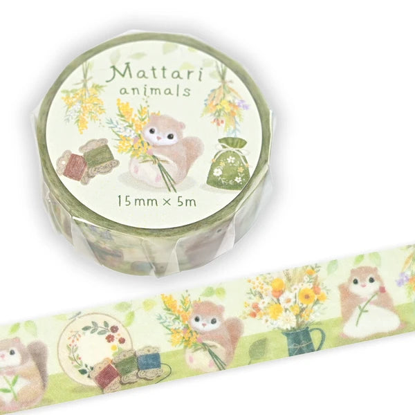 NB Washi Tape - Mattari Animals Day - Momonga