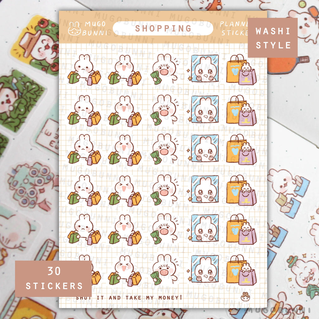 Shopping Planner Sticker Sheet