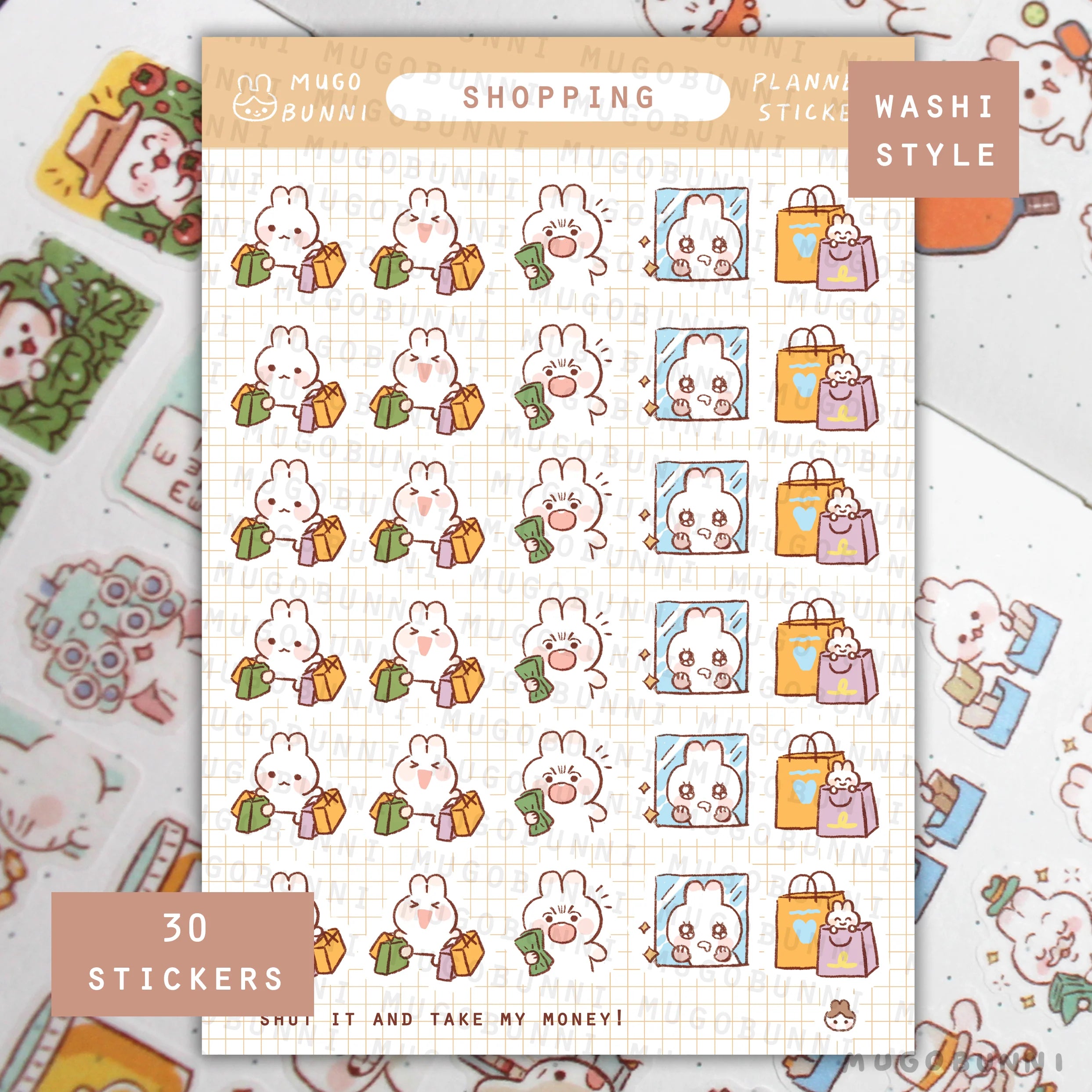 Shopping Planner Sticker Sheet