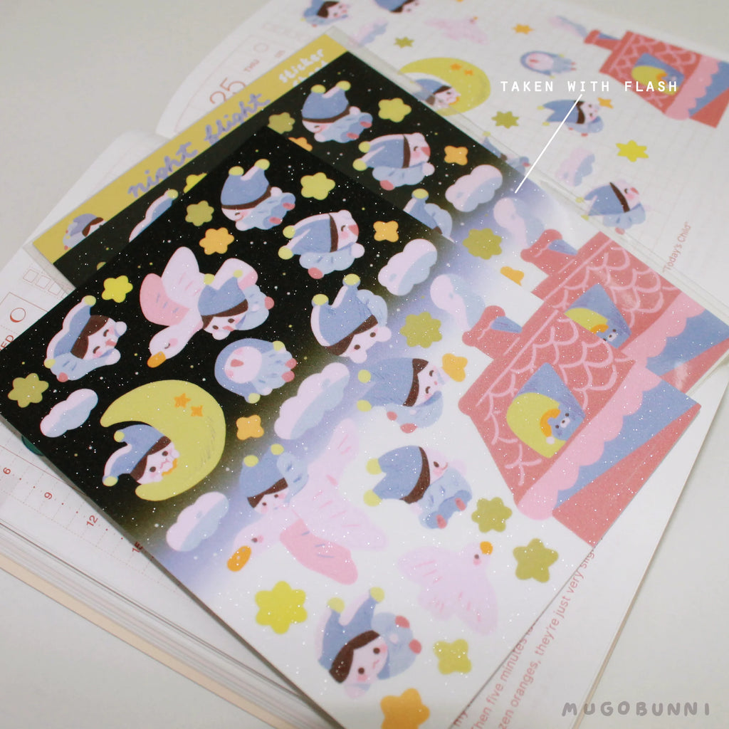 Night Flight Sticker Sheet