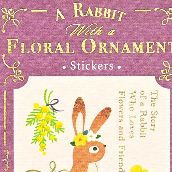 RESSA Flake Seal Stickers - Rabbits & Flowers