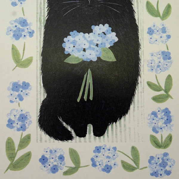 4legs Postcard - Black Cat