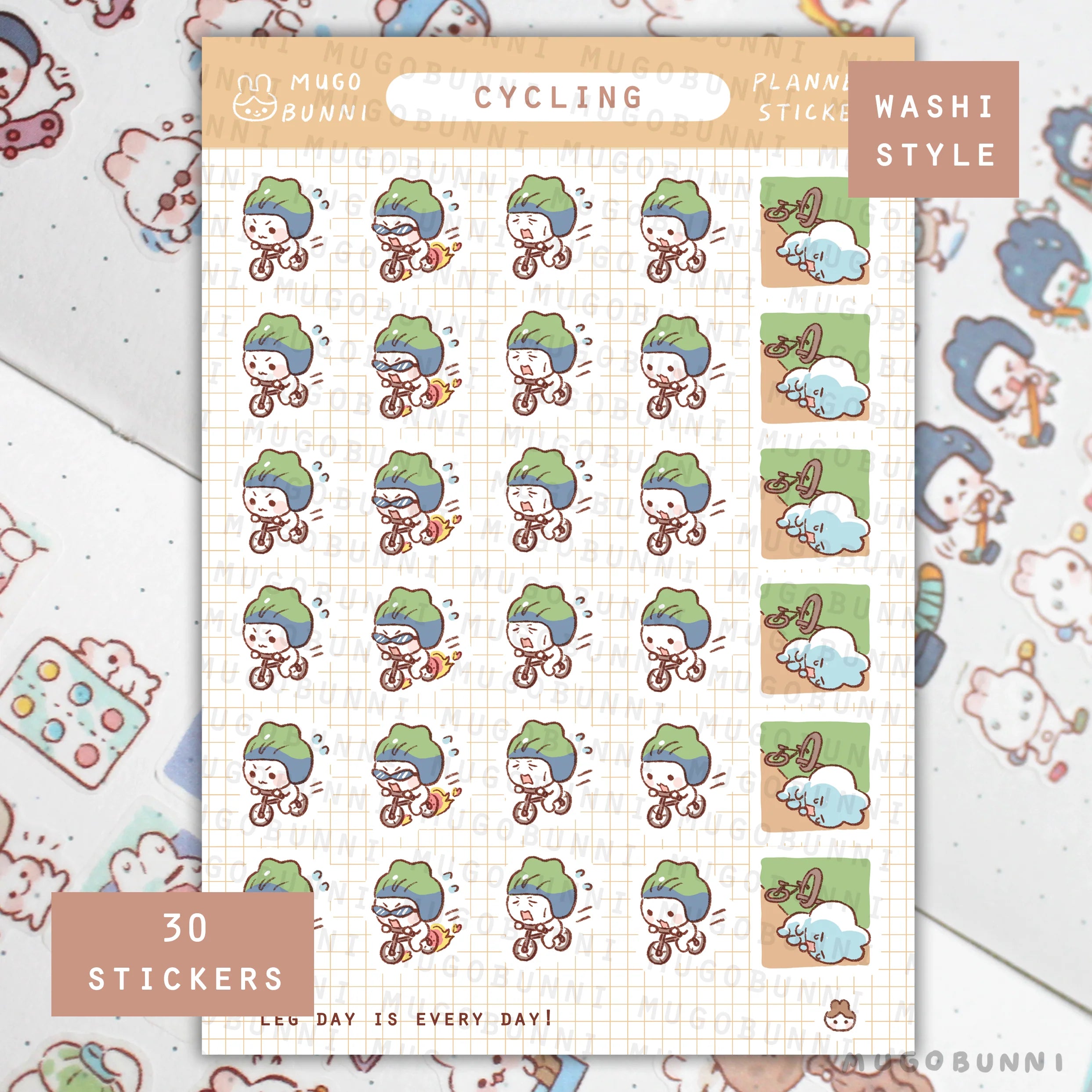 Cycling Planner Sticker Sheet