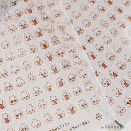 Bunmoji: Excited Sticker Sheet
