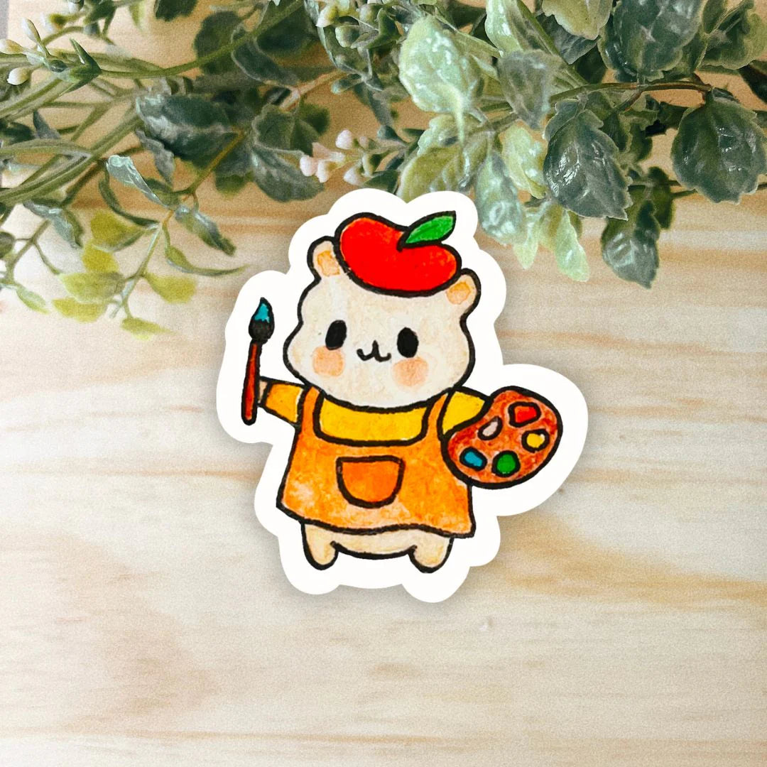 Painter Hammy Sticker