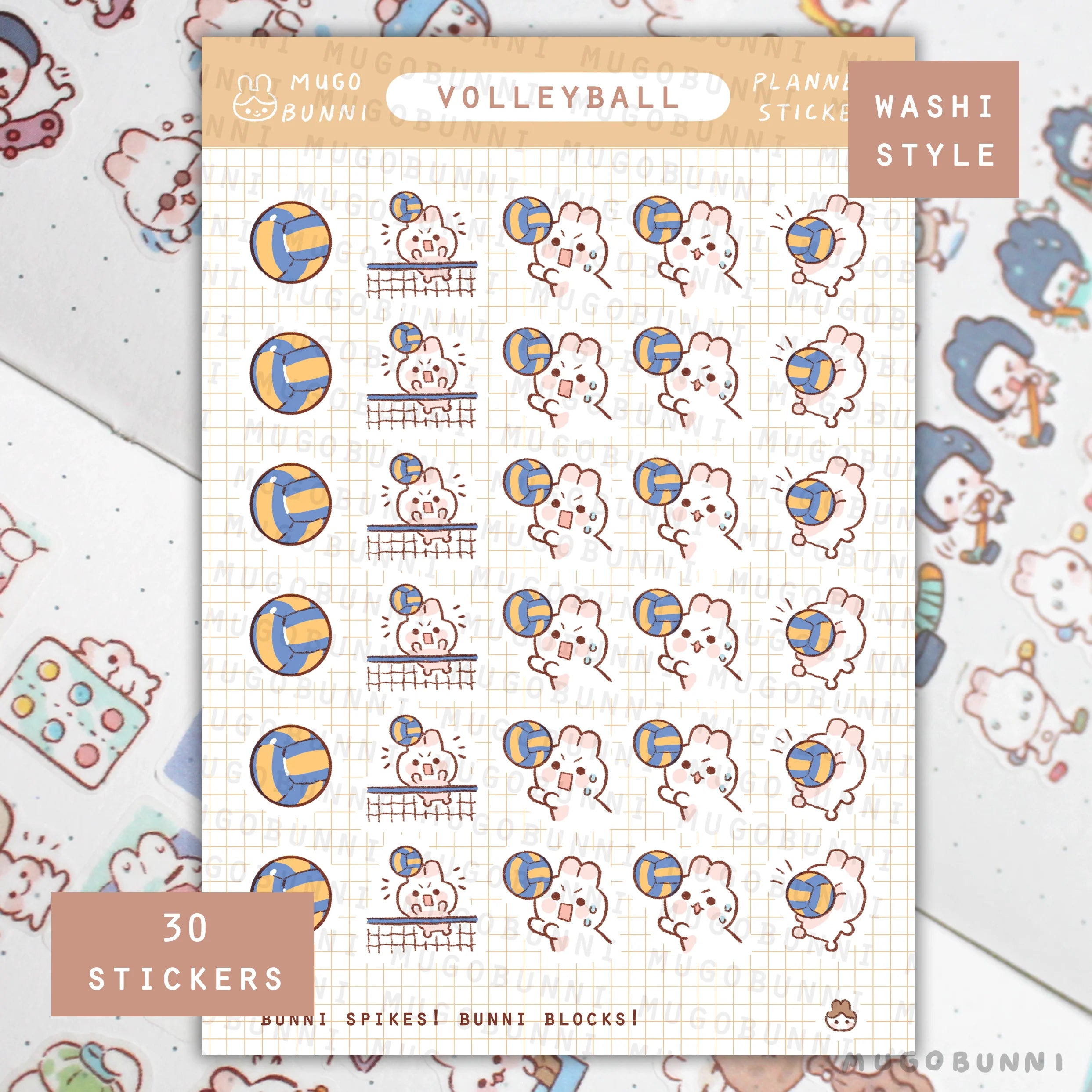 Volleyball Planner Sticker Sheet