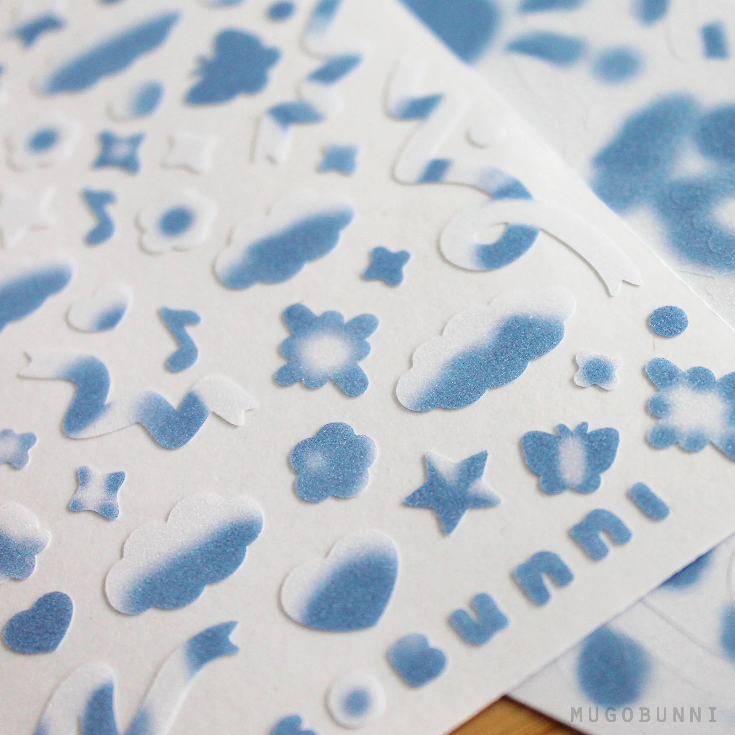 Mini Polco Deco Sticker Sheet: Cloudy Pattern