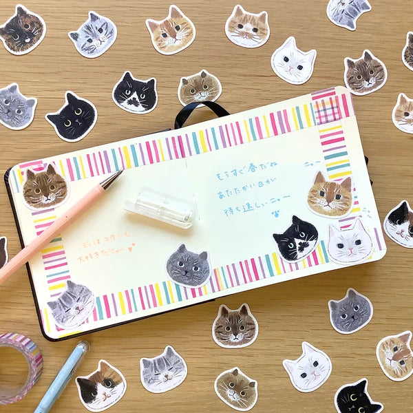 4legs Planner Sticker Flakes - Cat Face