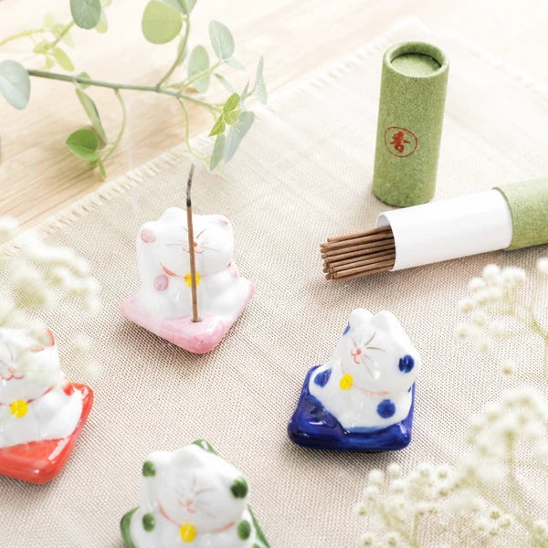 Small Maneki-neko Incense Holder