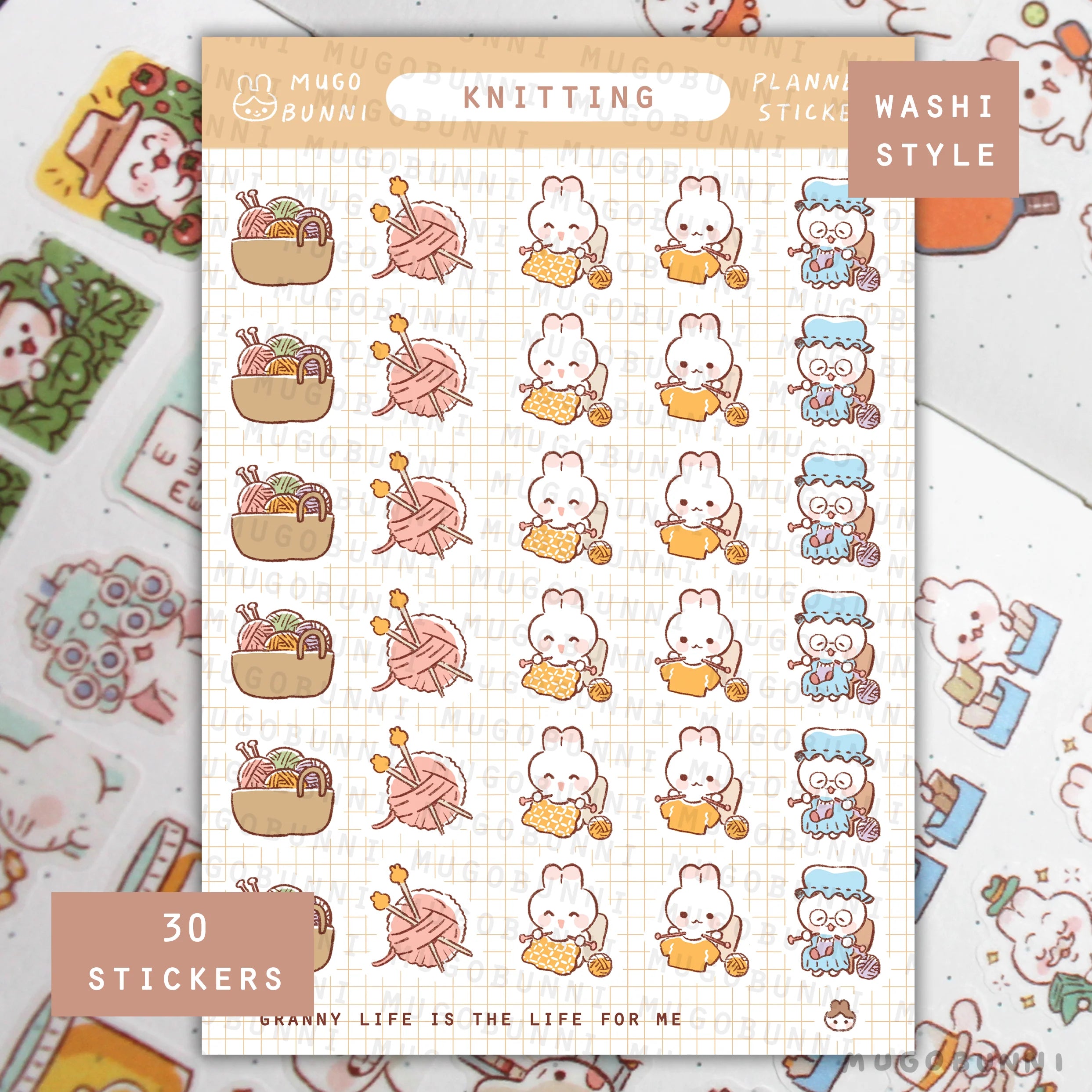 Knitting Planner Sticker Sheet