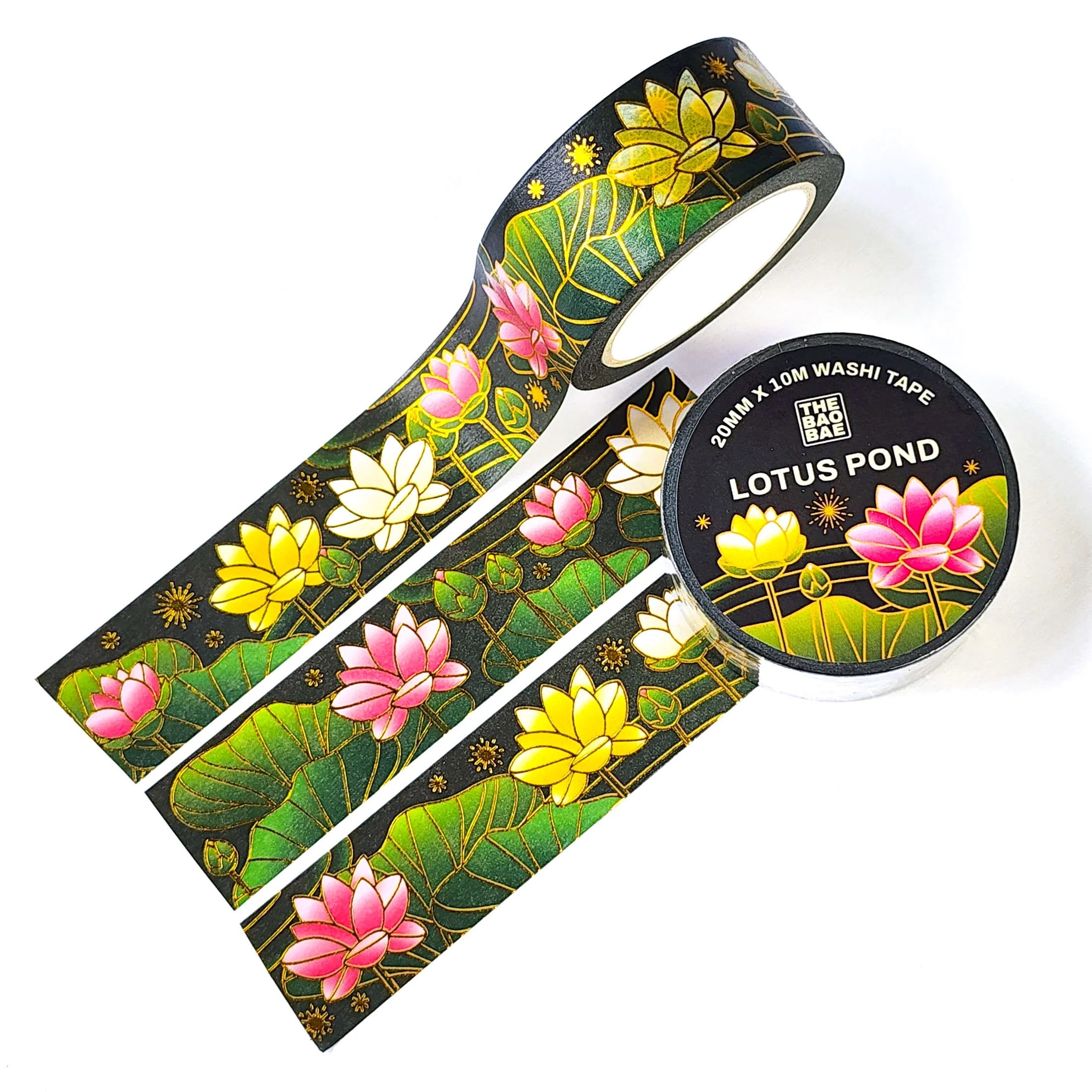 Lotus Pond Gold Foil Washi Tape