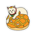 Pineapple Bao Lucky Cat Sticker