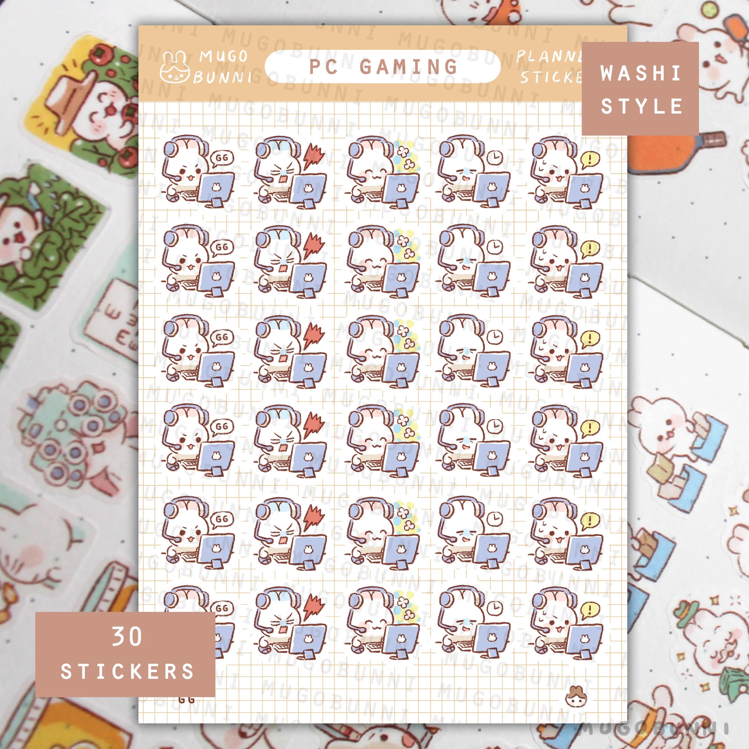 PC Gaming Planner Sticker Sheet