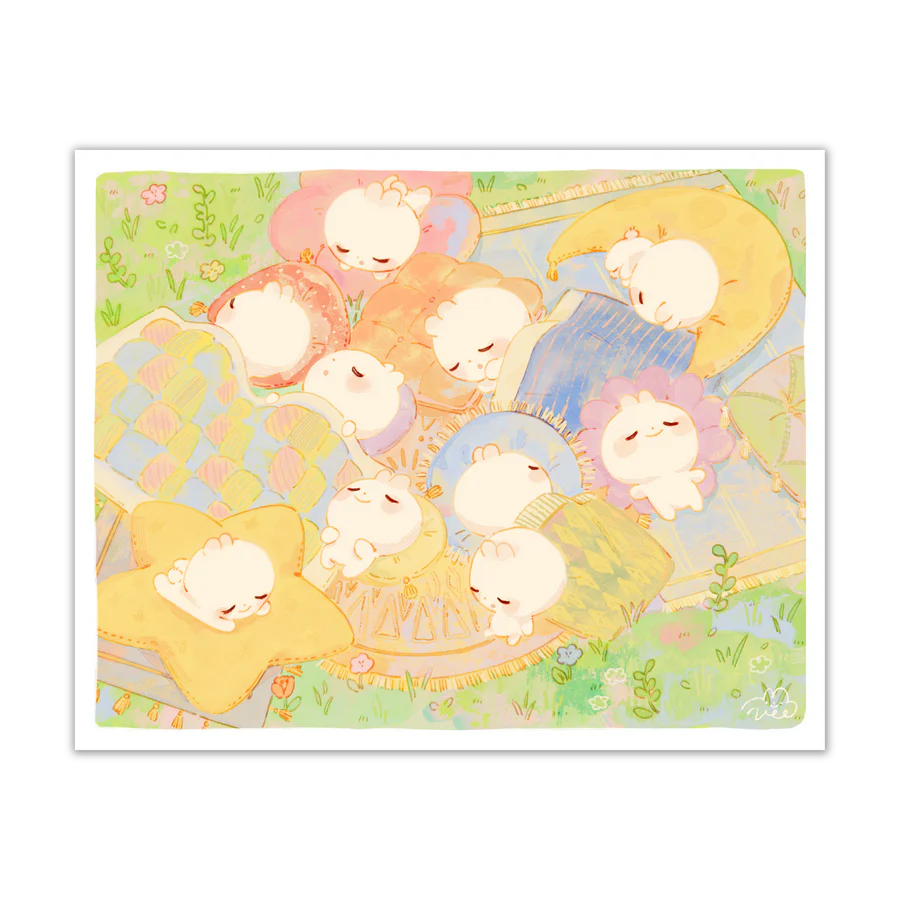 Sleepy Buns Print