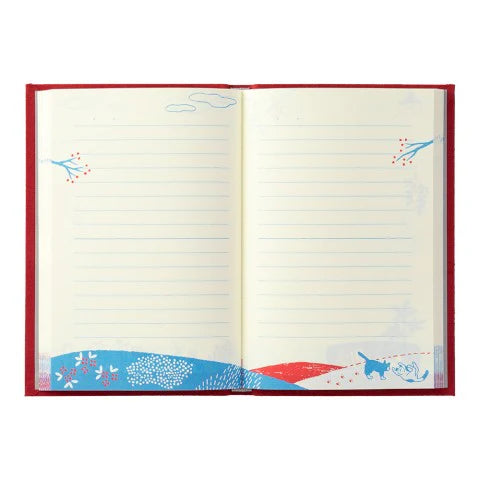 1 Year Diary w/ Embroidered Cat Bookmark