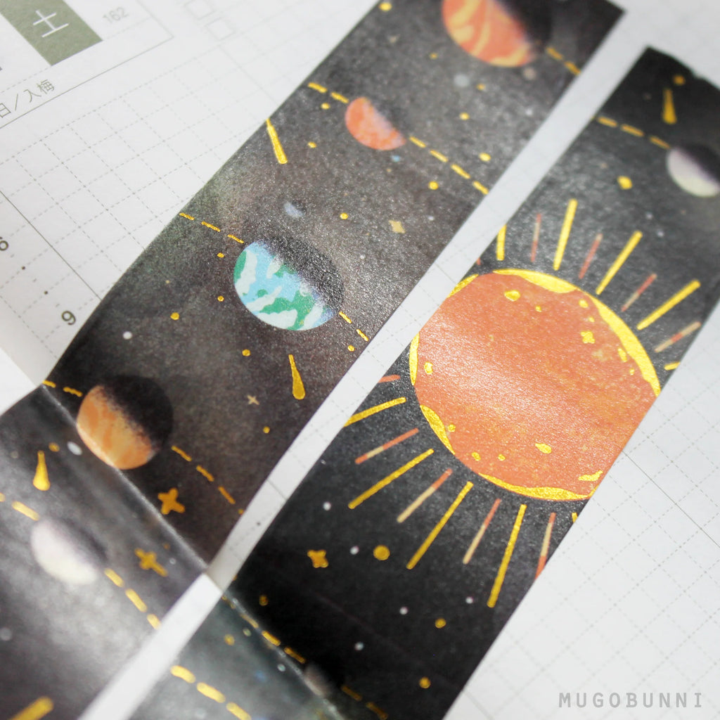 Gold Foil Planet Washi Tape