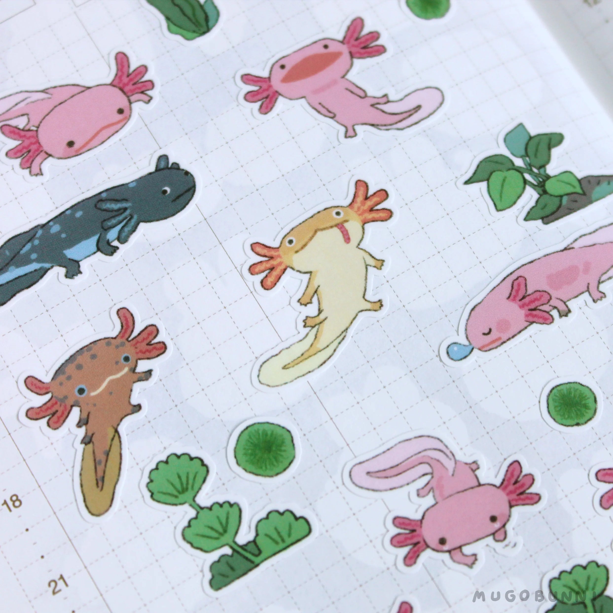 Axolotl Sticker Sheet