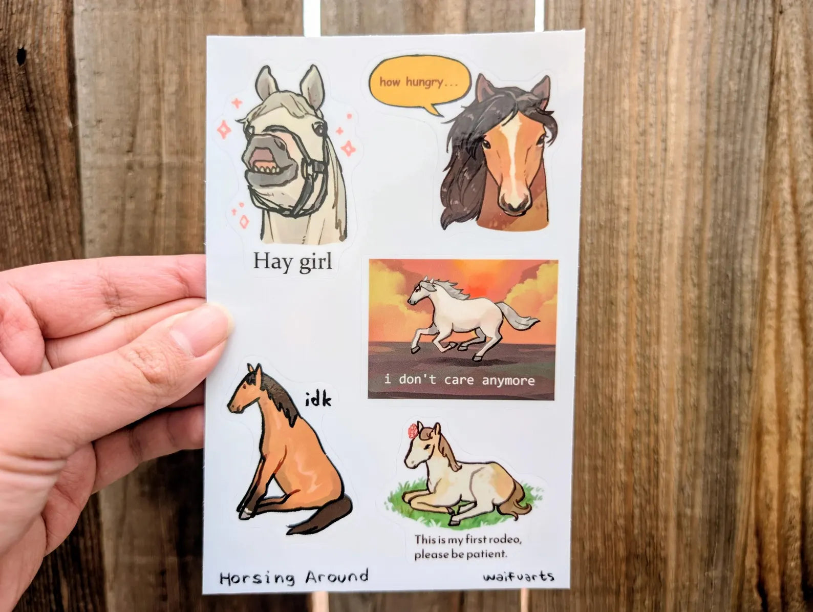 Horsing Around Sticker Sheet