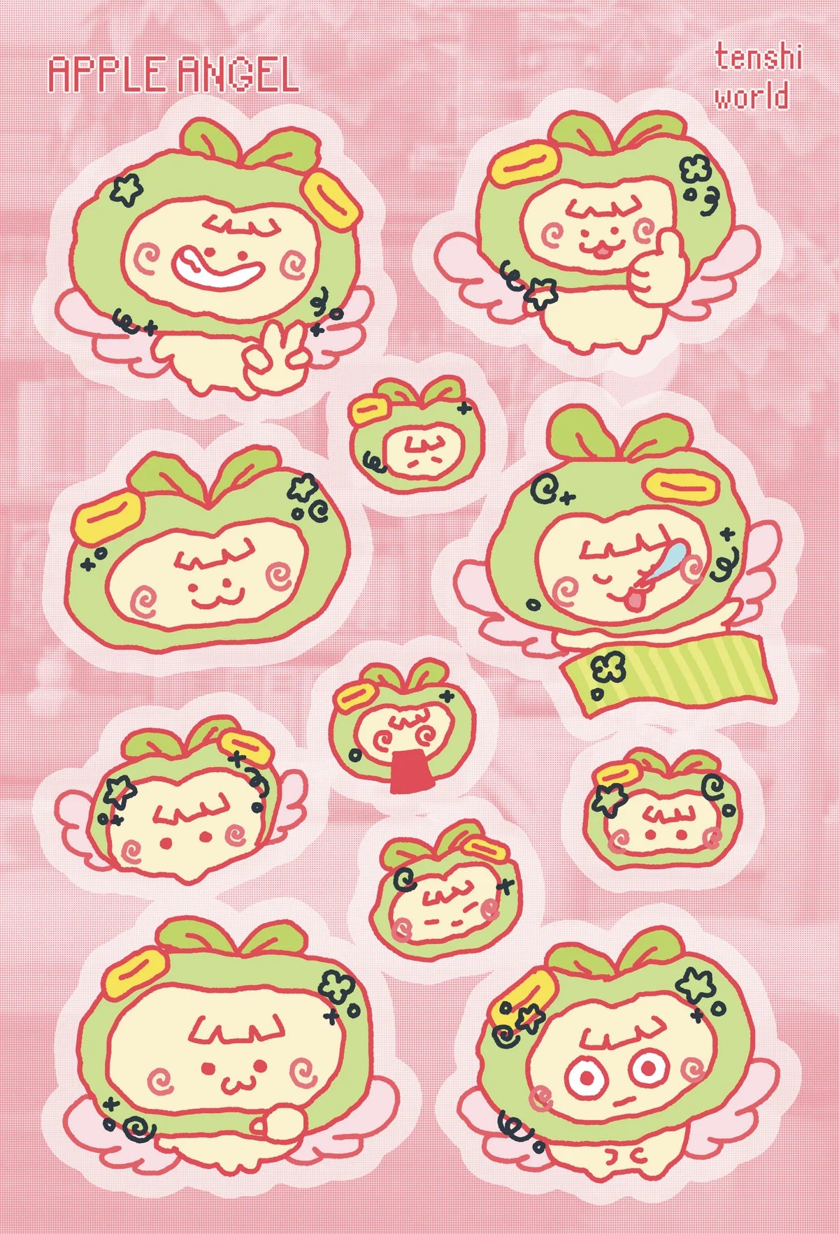 Apple Angel Sticker Sheet