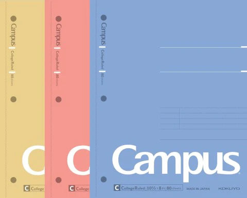 Campus Spiral Notebook 3 Pack - College Ruled