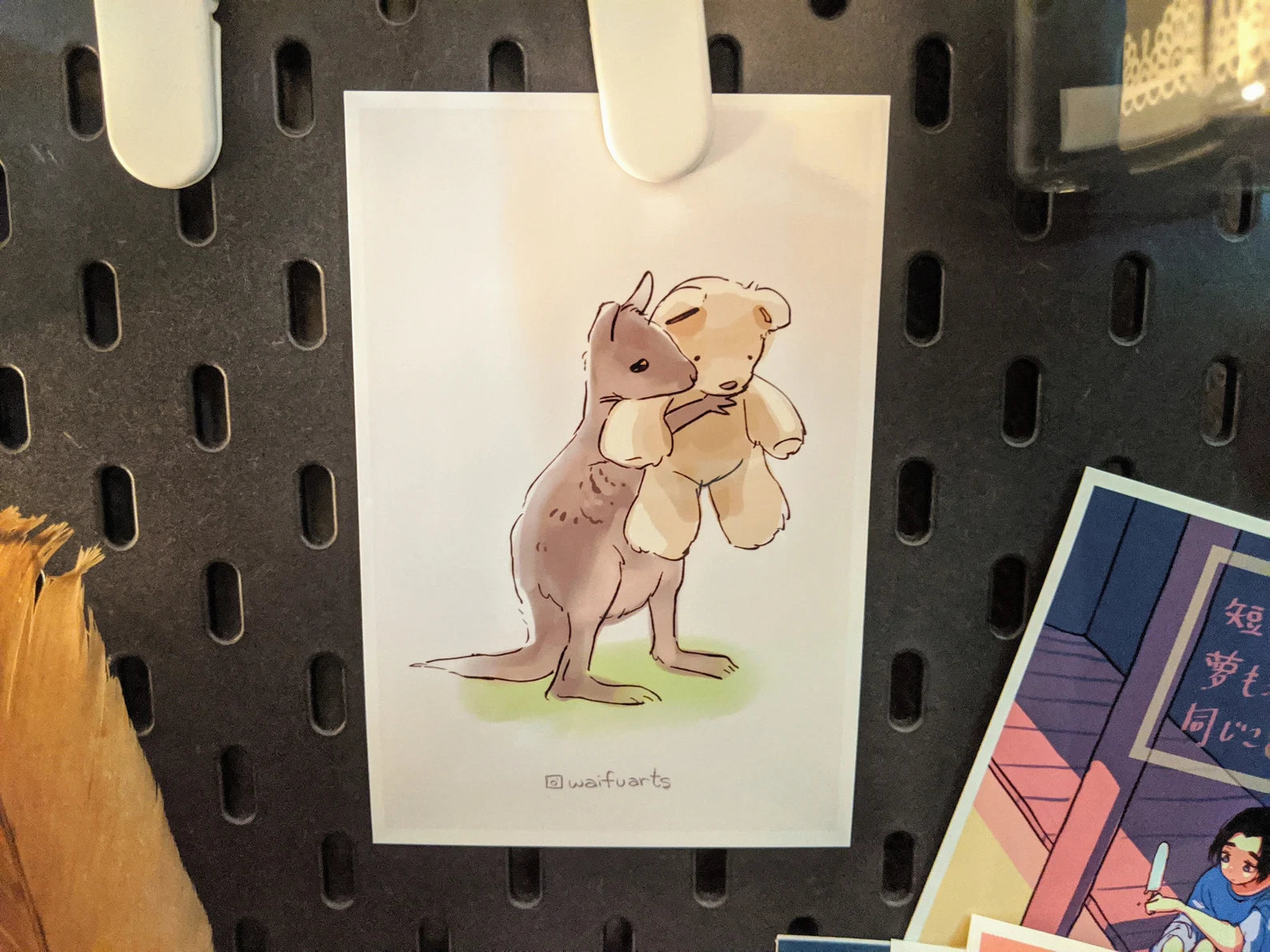 Baby Roo and Teddy Print