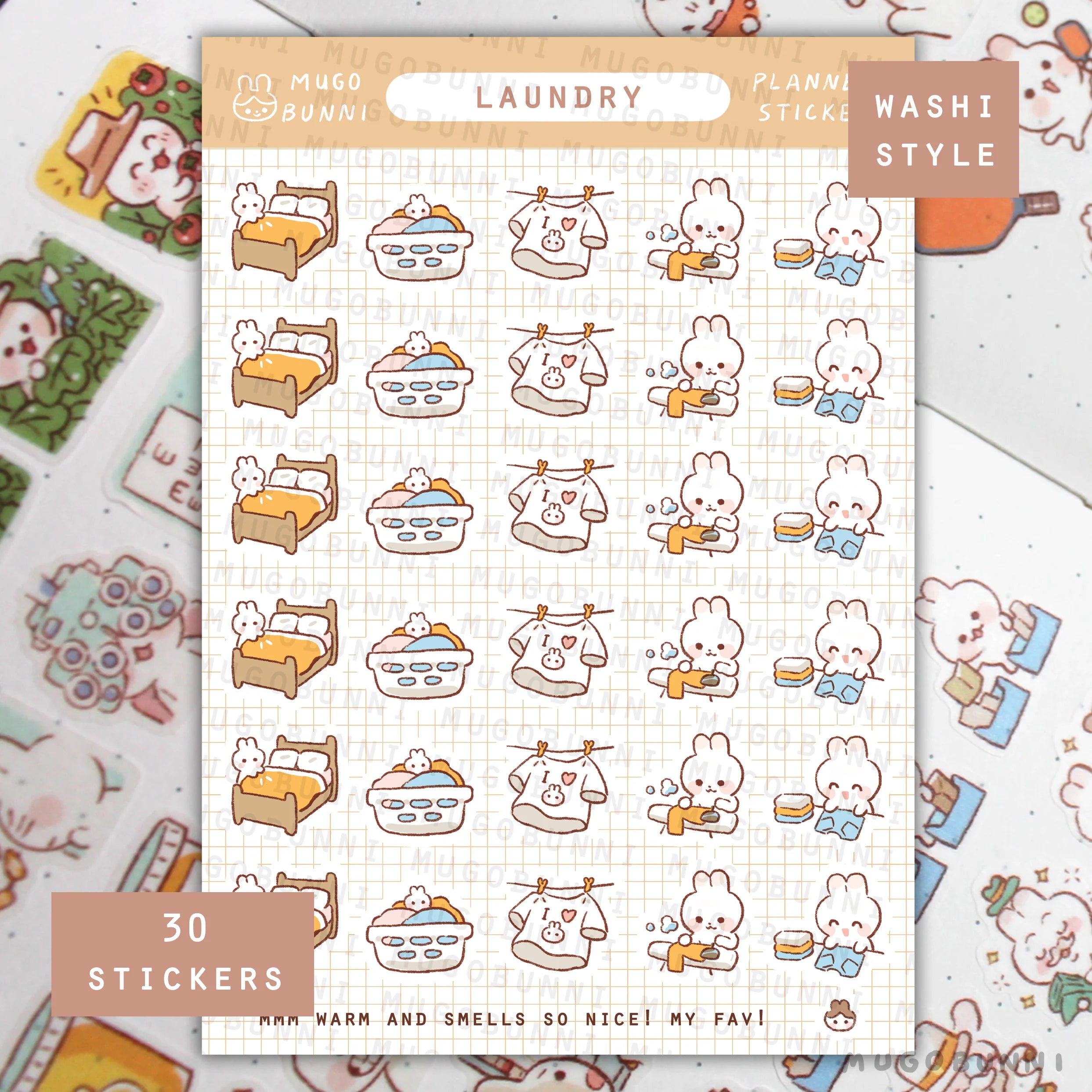 Laundry Planner Sticker Sheet