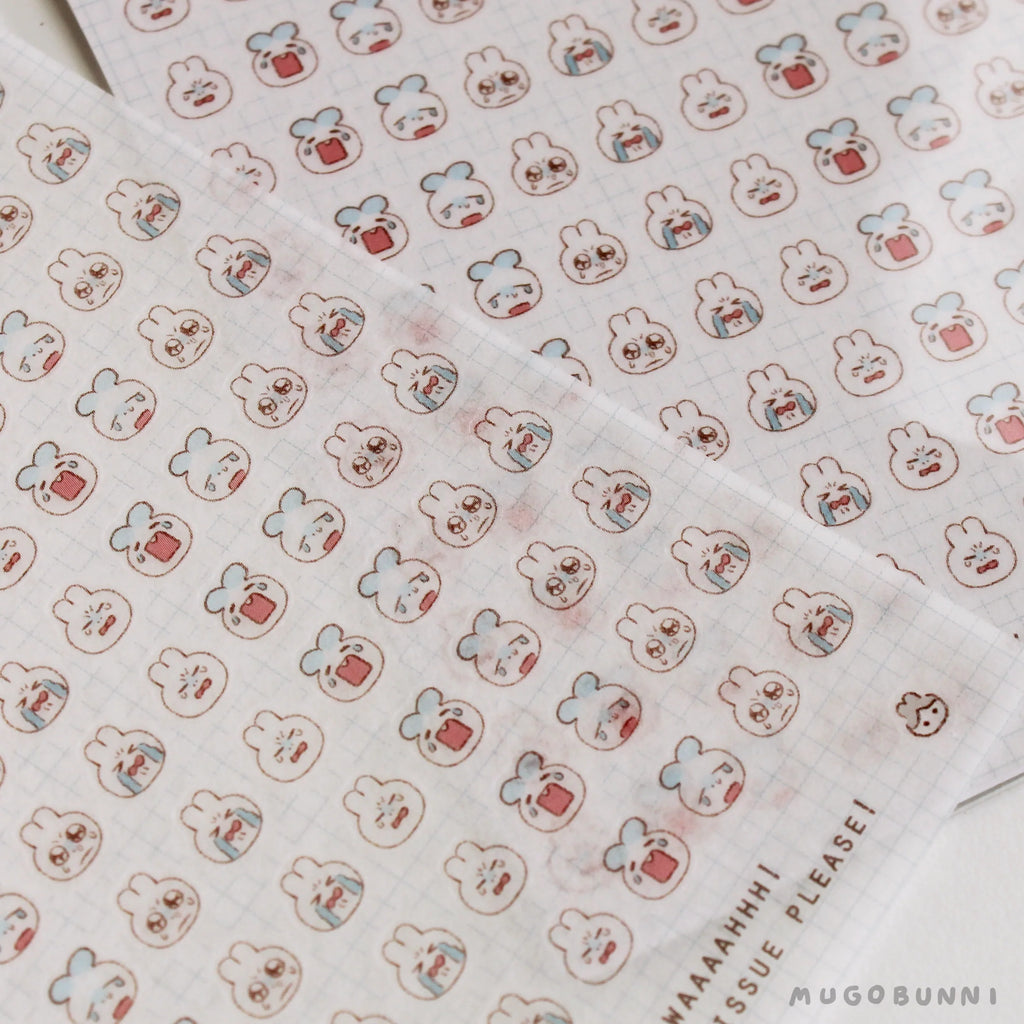 Bunmoji: Crying Sticker Sheet