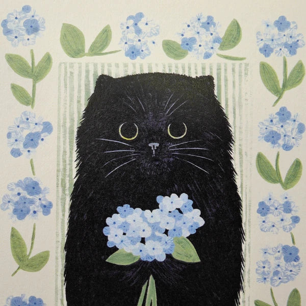 4legs Postcard - Black Cat