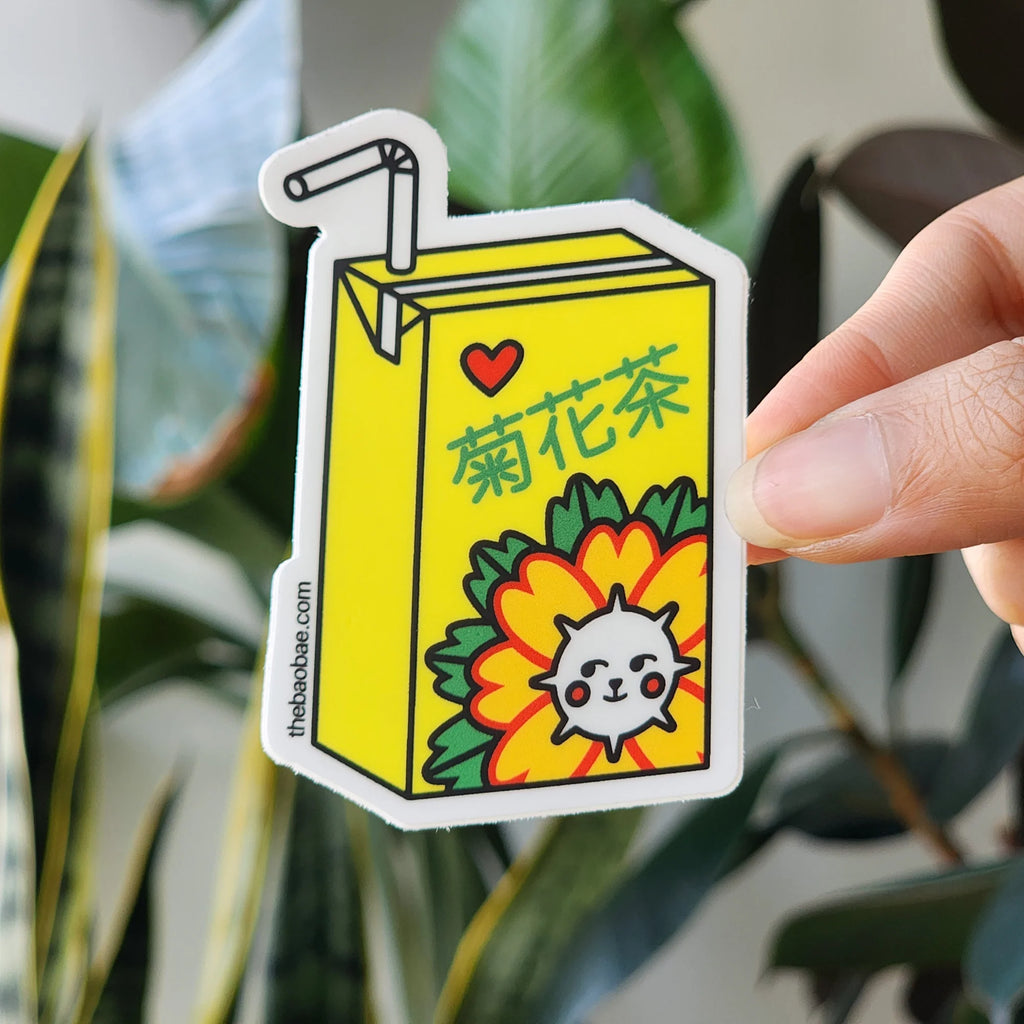 Vita Chrysanthemum Tea Juice Box Sticker