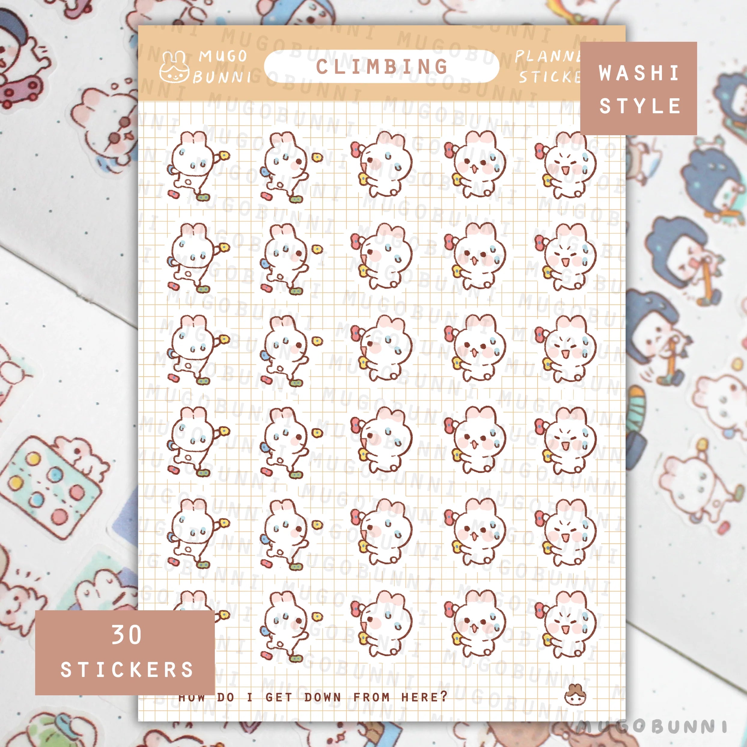 Climbing Planner Sticker Sheet