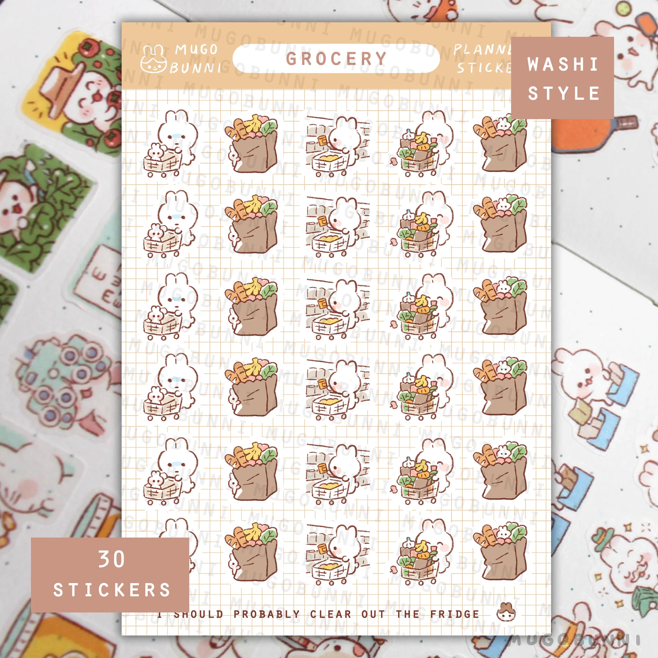 Grocery Planner Sticker Sheet