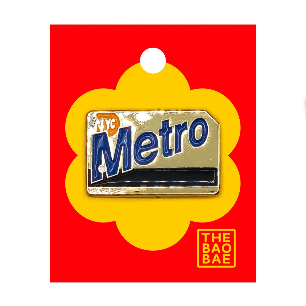 NYC Gold MetroCard Pin