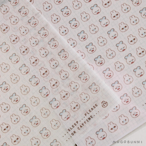 Bunmoji: Tired Sticker Sheet