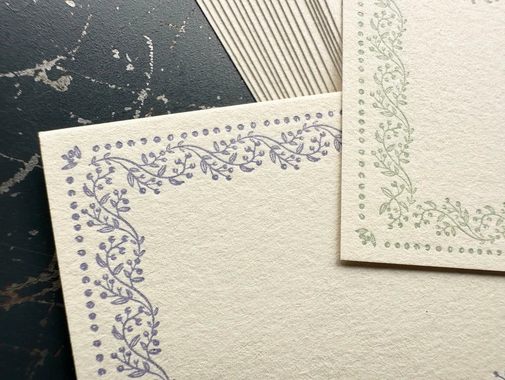 OEDA Vine Memo Card - Lavendar & Sage