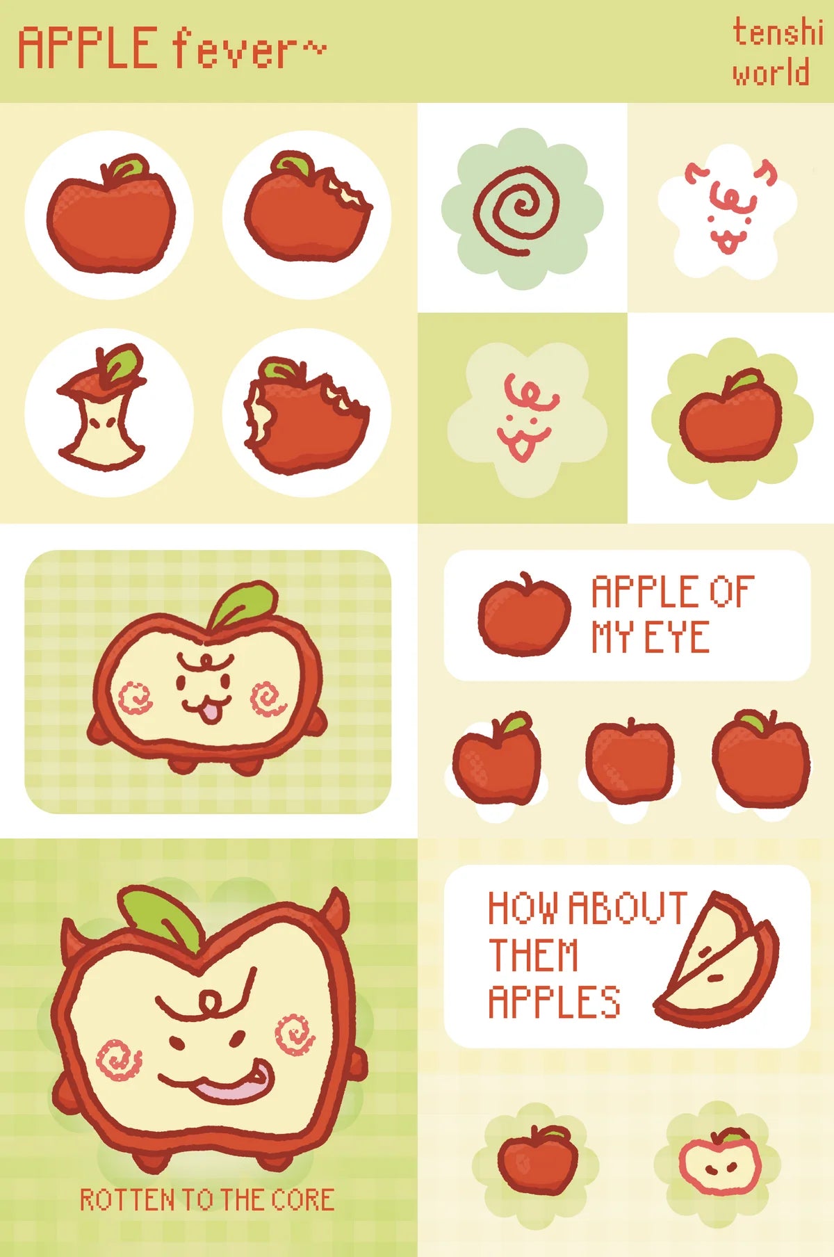 Apple Fever Sticker Sheet