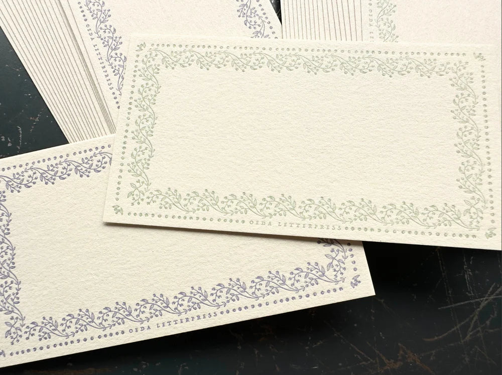 OEDA Vine Memo Card - Lavendar & Sage