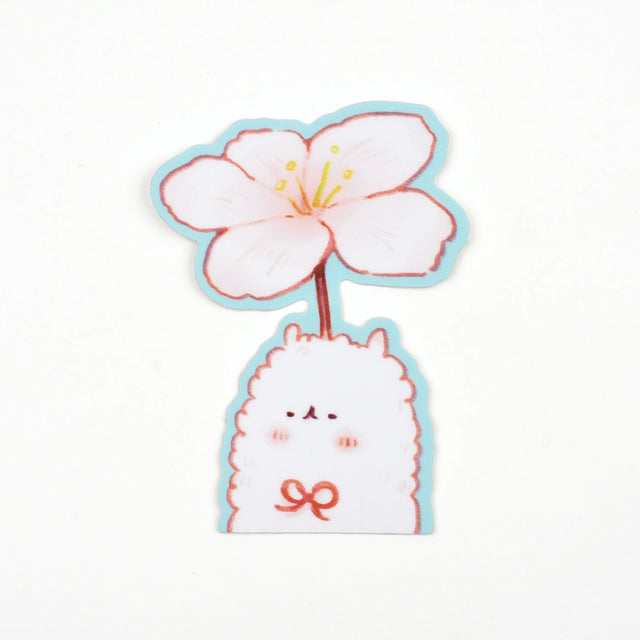 Sakura Alpaca Sticker