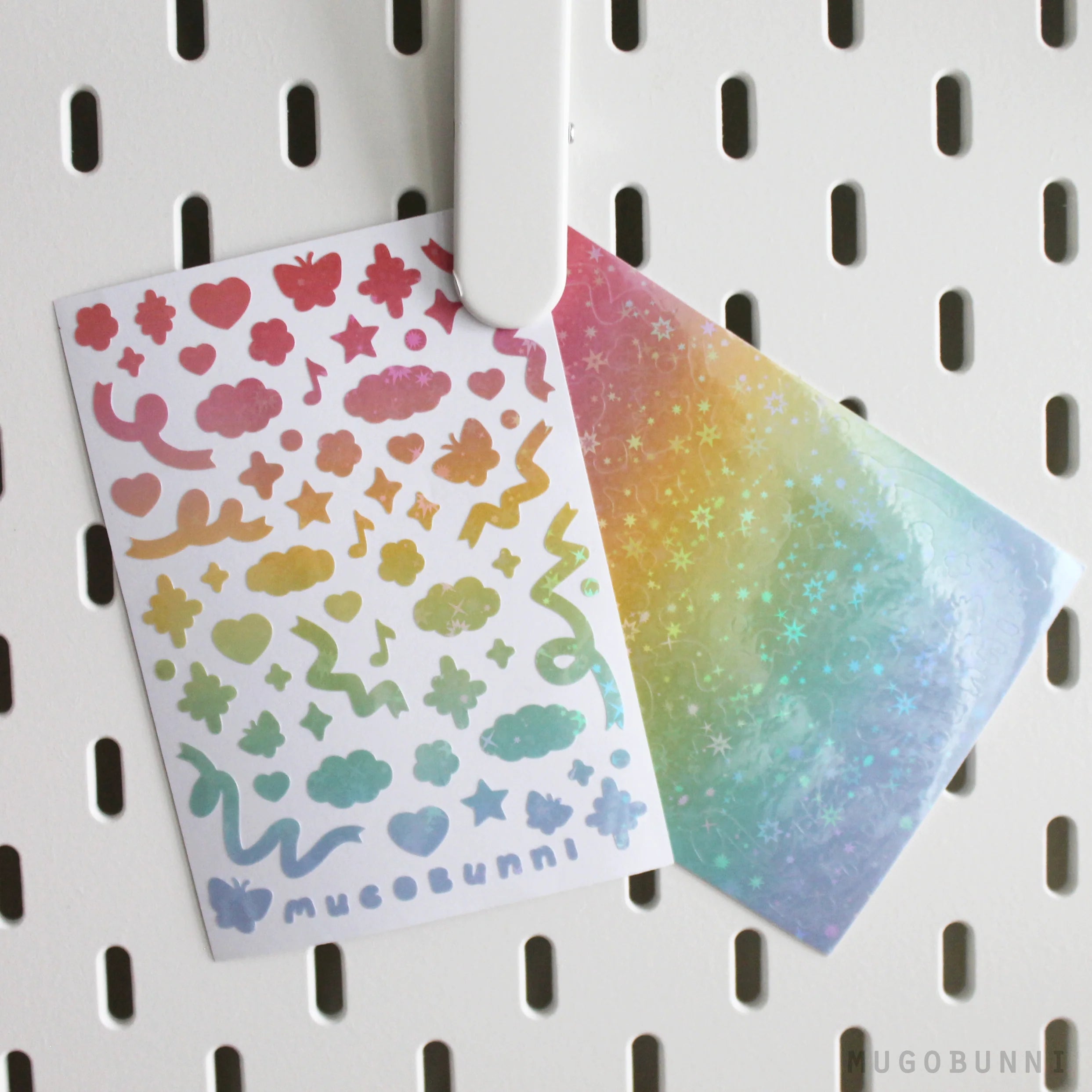 Mini Polco Deco Sticker Sheet: Rainbow Pattern