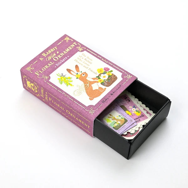 RESSA Flake Seal Stickers - Rabbits & Flowers