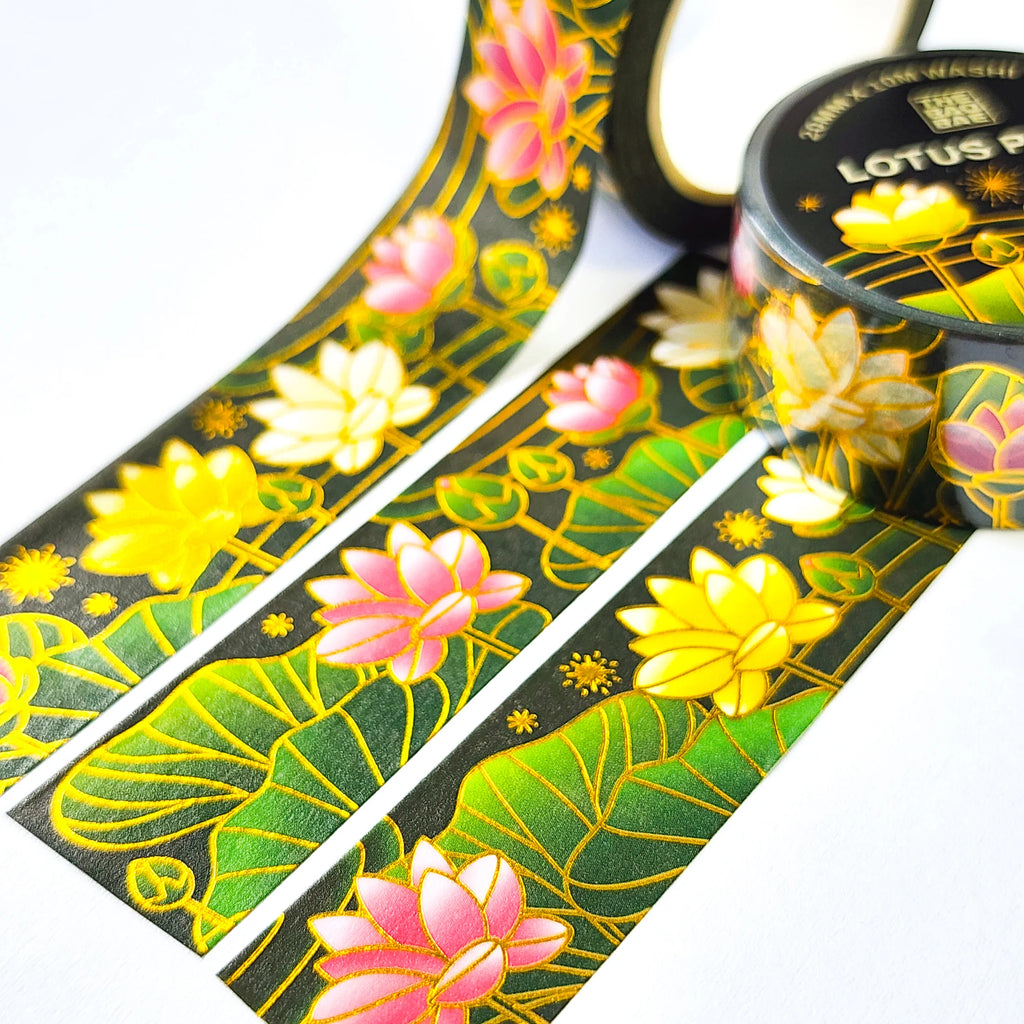 Lotus Pond Gold Foil Washi Tape
