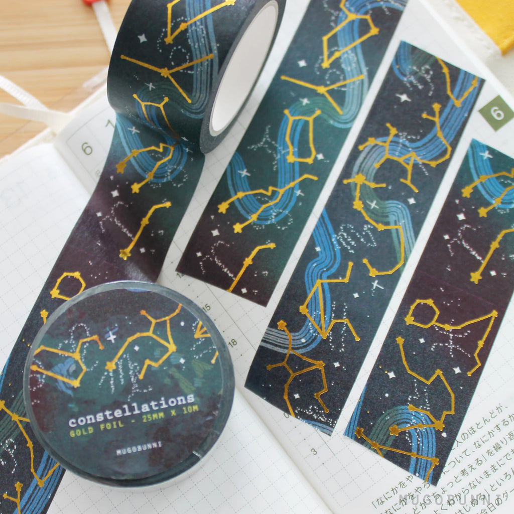 Gold Foil Constellation Washi Tape