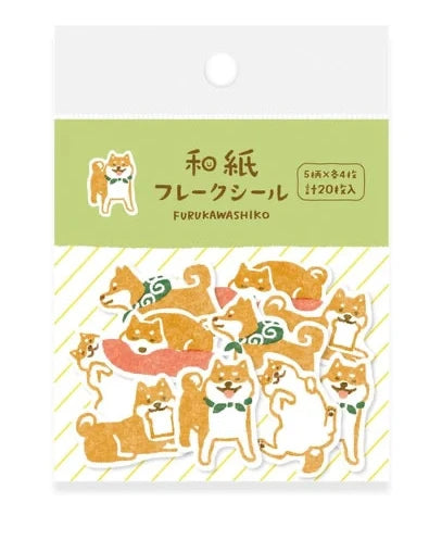 Furukawashiko - Washi Flake Seal Stickers