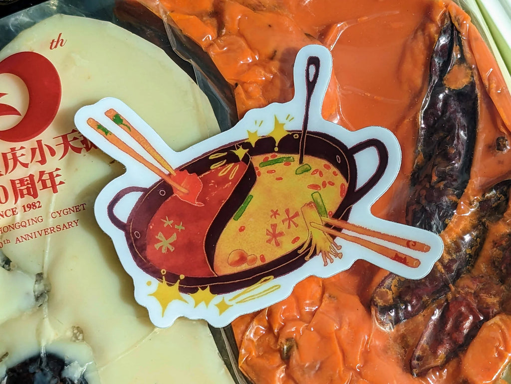 Hot Pot Chrome Vinyl Sticker