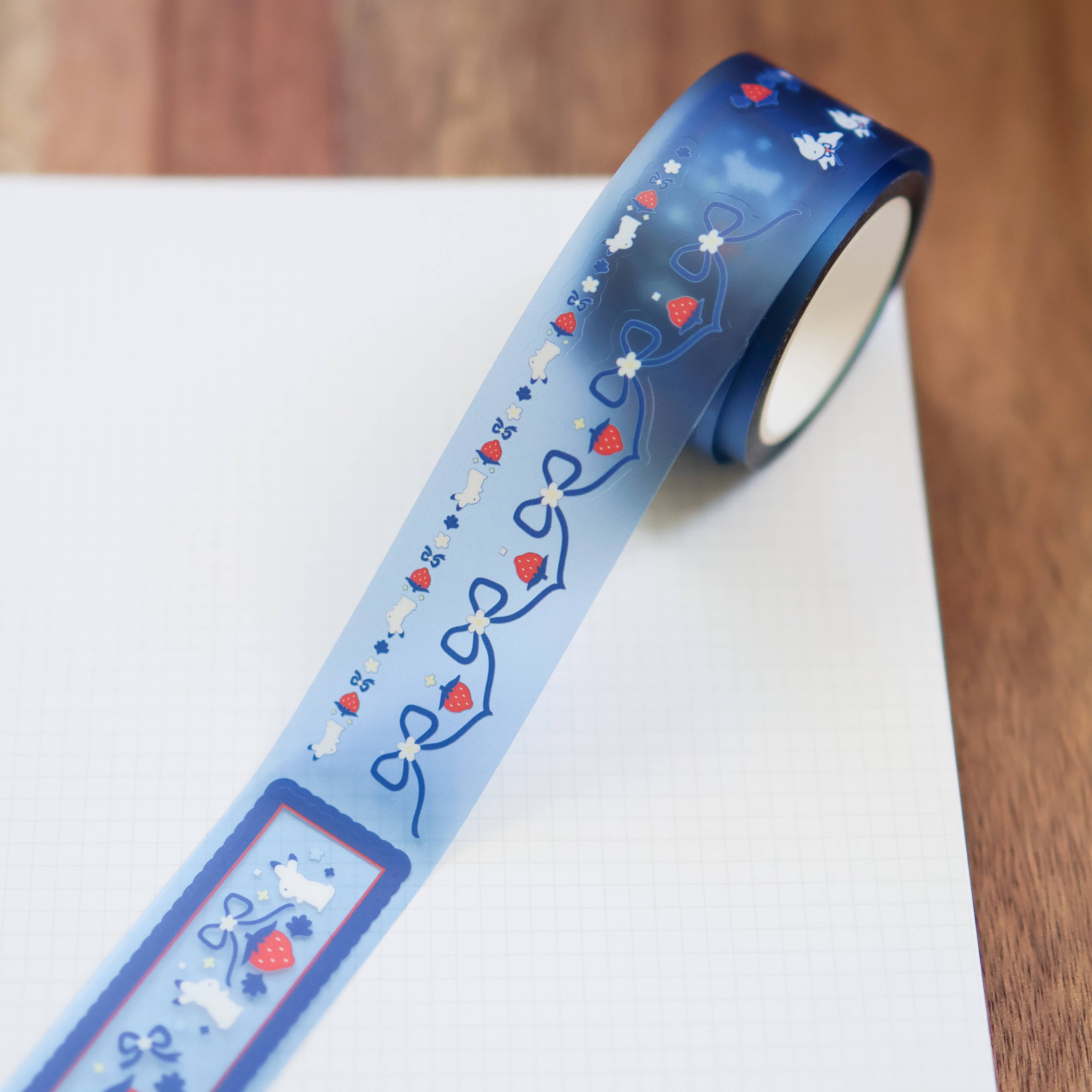 Kiss Cut PET Tape - Strawberry Bunnies