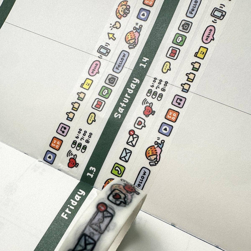 Social Media mini Washi Tape