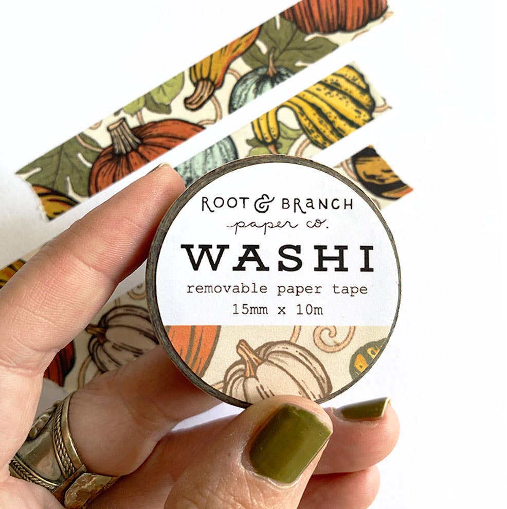 Pumpkin + Gourds Fall Washi Tape